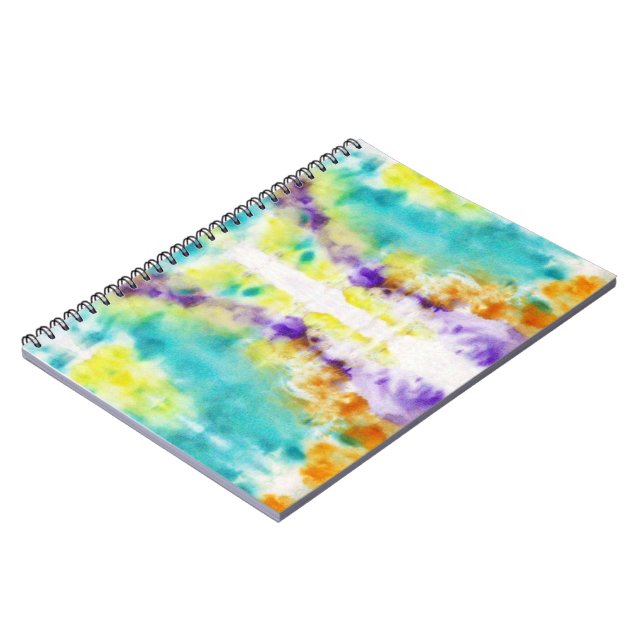 Abstraktes Motiv Paint auf Stoff Design Notebook Notizblock (Linke Seite)