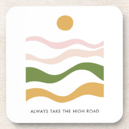 Abstraktes Motivierend Zitat führt auf den Weg Getränkeuntersetzer