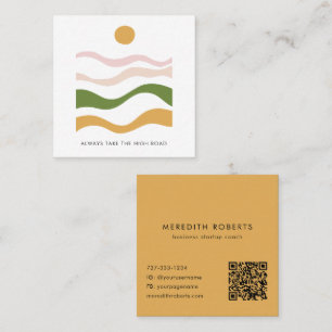 Abstraktes Motivierend Zitat führt auf den Weg Quadratische Visitenkarte