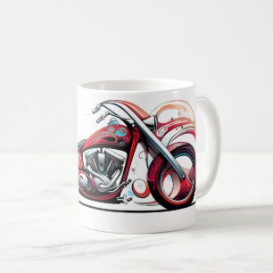 Abstraktes Motorrad Kaffeetasse
