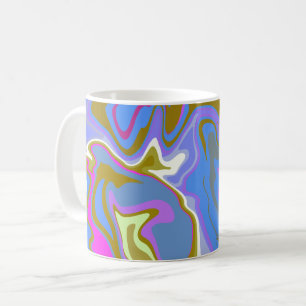 Abstraktes Multicolor-Drehmuster Kaffeetasse