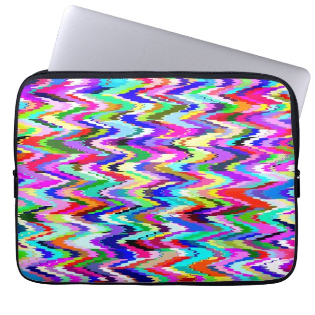 Abstraktes Multicolor-Mosaikmuster #3 Laptopschutzhülle (Vorderseite)