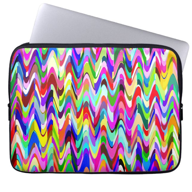 Abstraktes Multicolor-Mosaikmuster #6 Laptopschutzhülle (Vorderseite)