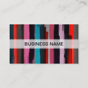Abstraktes Multicolor-Wasserfarben-Muster #2 Visitenkarte