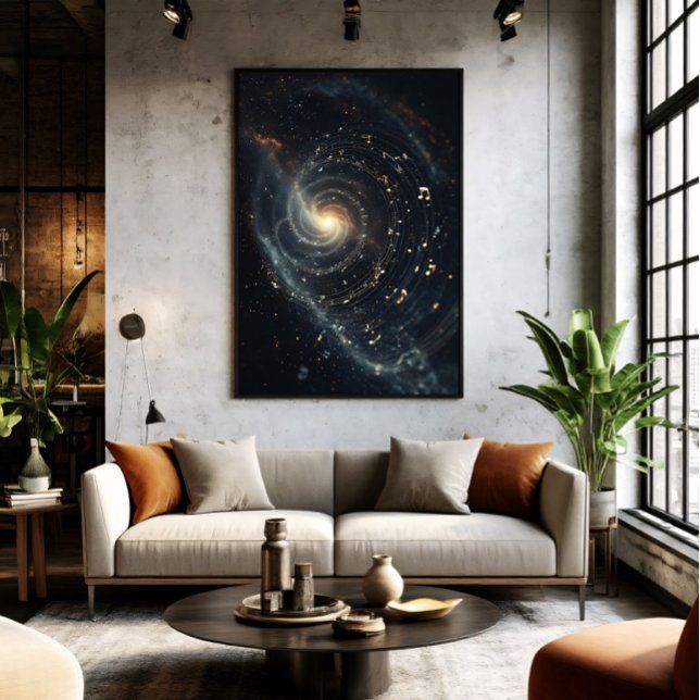 Abstraktes musikalisches Universum Spirale Poster (Von Creator hochgeladen)