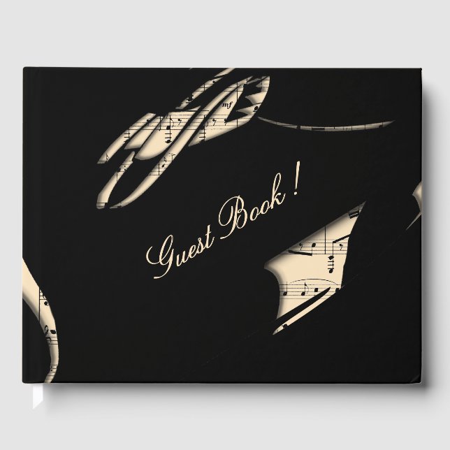 Abstraktes Musikaufmann Gästebuch (Vorderseite)