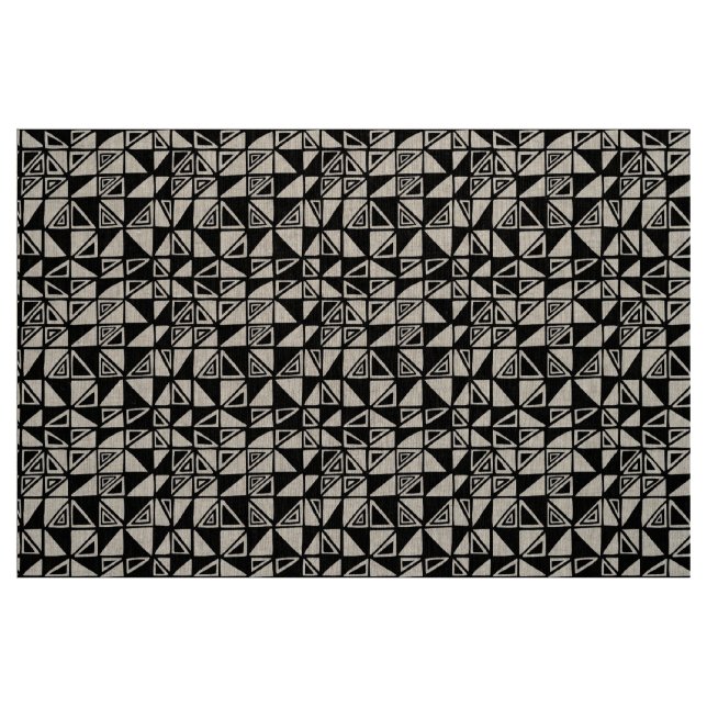 Abstraktes Muster 051115 - Schwarz Stoff (Fat Quarter (45,7 x 55,9 cm))