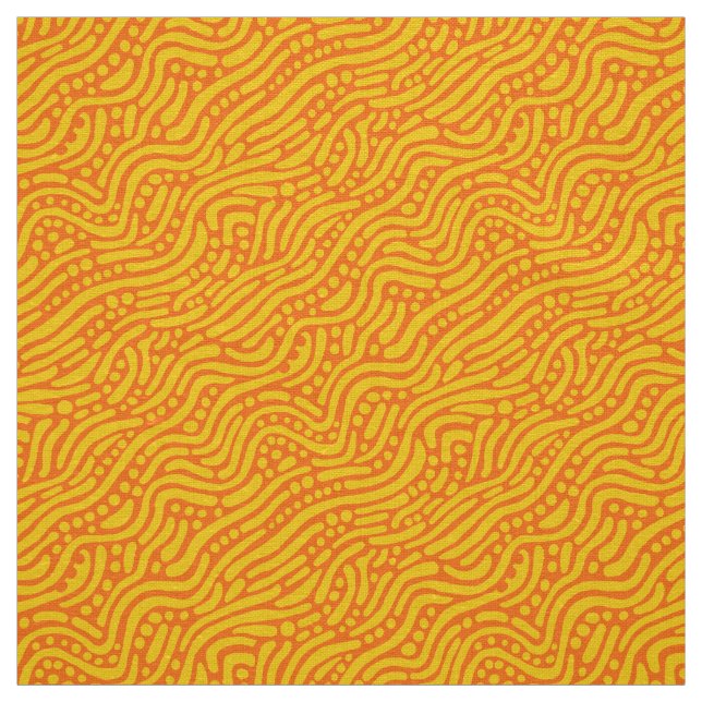 Abstraktes Muster 110523 - Bernstein und Orange Stoff (Muster)