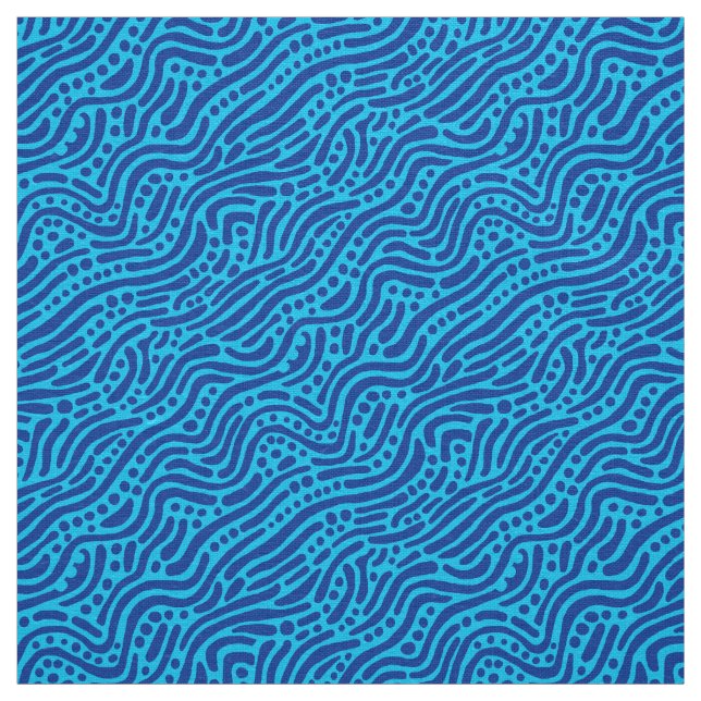 Abstraktes Muster 110523 - Farbtöne von blau v2 Stoff (Muster)