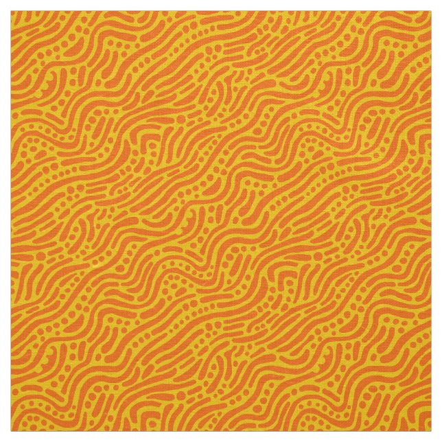 Abstraktes Muster 110523 - orange und orange Stoff (Muster)
