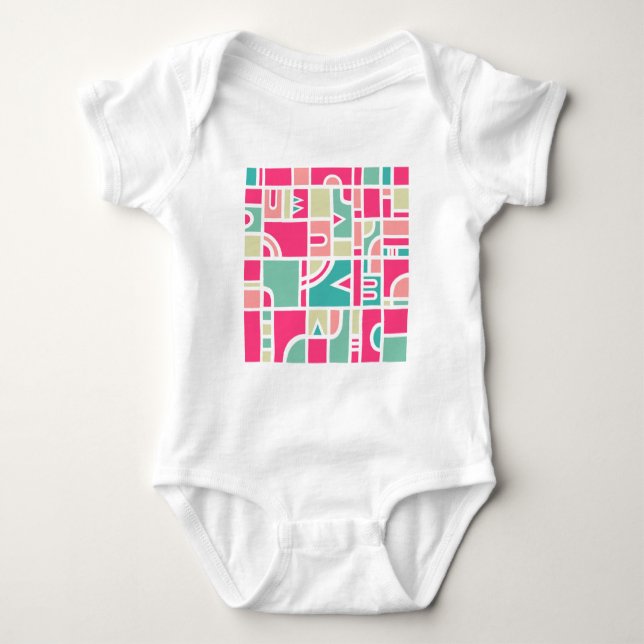 Abstraktes Muster 170715 Baby Strampler (Vorderseite)