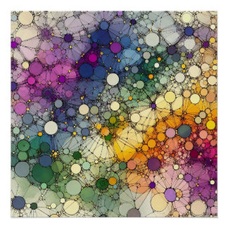 Abstraktes Muster 1 - AI - Kunstwerk Poster