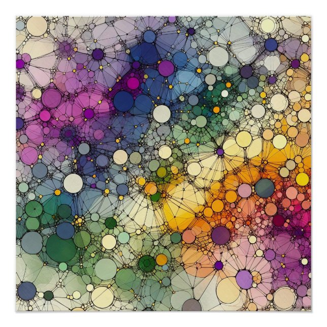 Abstraktes Muster 1 - AI - Kunstwerk Poster (Vorderseite)