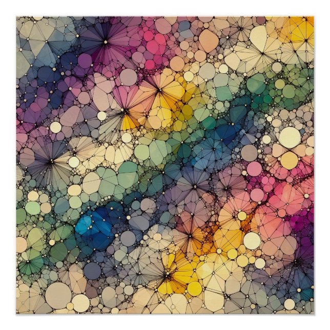 Abstraktes Muster 2 - AI - Kunstwerk Poster (Vorderseite)