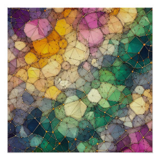 Abstraktes Muster 3 - AI - Kunstwerk Poster