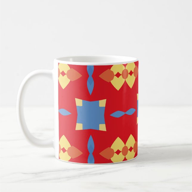 Abstraktes Muster, abstrakt, Hintergrund, Abzeiche Kaffeetasse (Links)