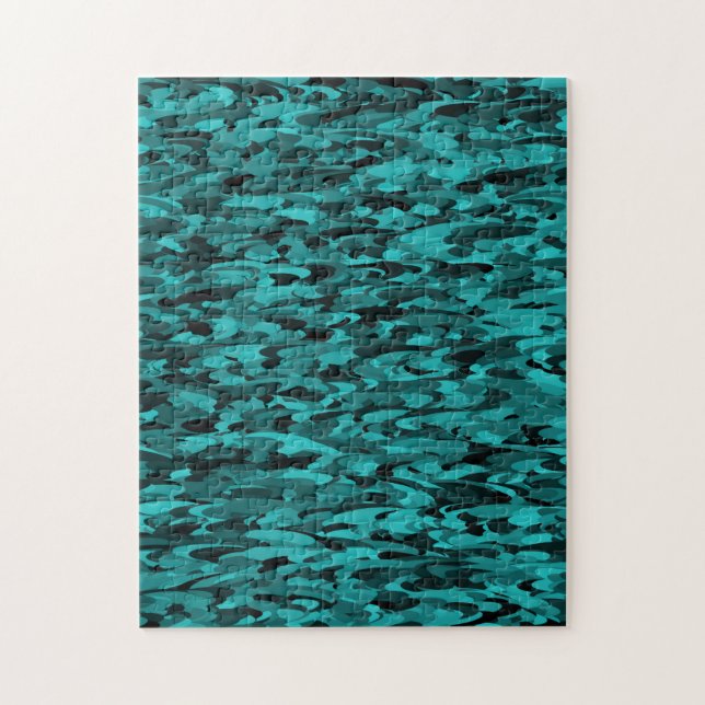Abstraktes Muster Aquamarin Puzzle (Vertikal)