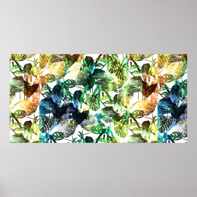 Abstraktes Muster aus lebhaften Farben Poster (Vorne)