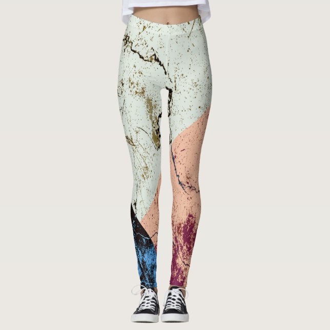 Abstraktes Muster aus Marmor Leggings (Vorderseite)