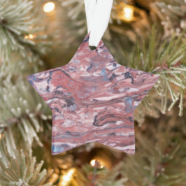 Abstraktes Muster aus rotem Mineralstein Ornament