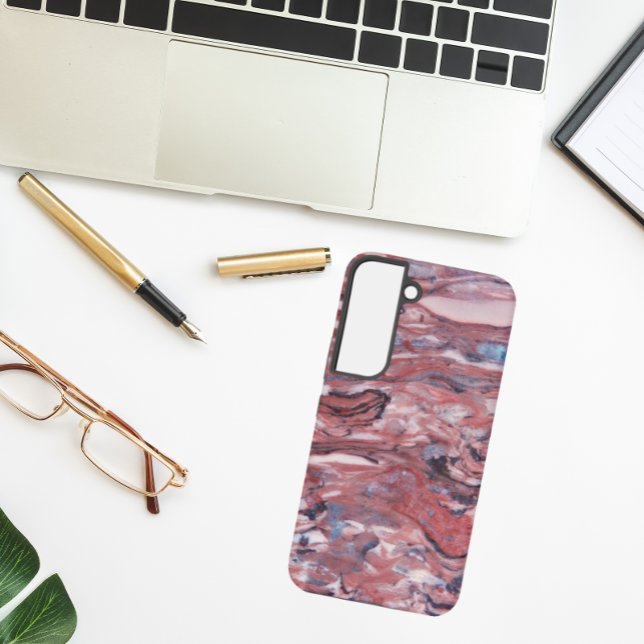 Abstraktes Muster aus rotem Mineralstein Samsung Galaxy Hülle (In Situ)