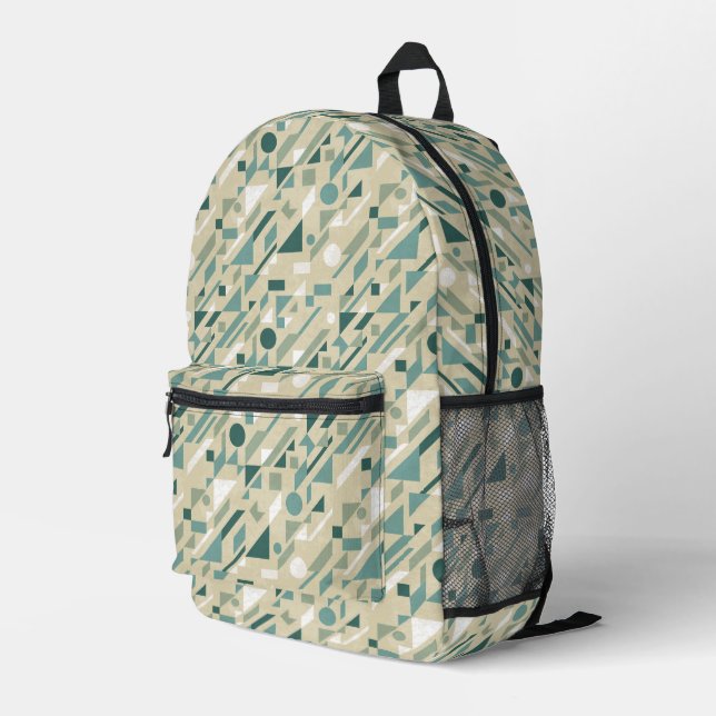 Abstraktes Muster Bedruckter Rucksack (Rückseitige Ecke Rechts)