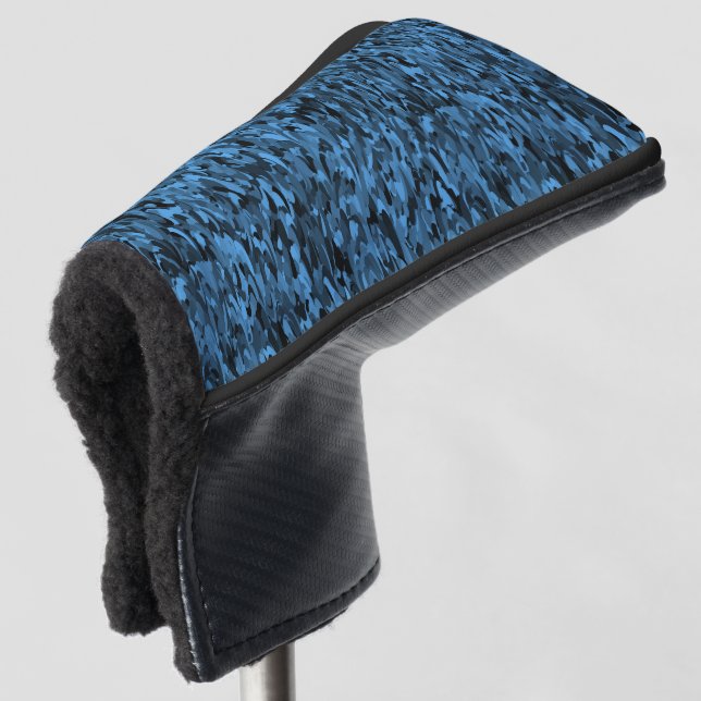 Abstraktes Muster Blau Golf Headcover (3/4 Vorderseite)