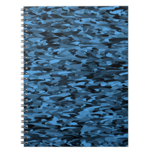 Abstraktes Muster Blau Notizblock