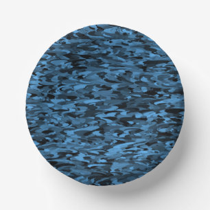 Abstraktes Muster Blau Pappteller