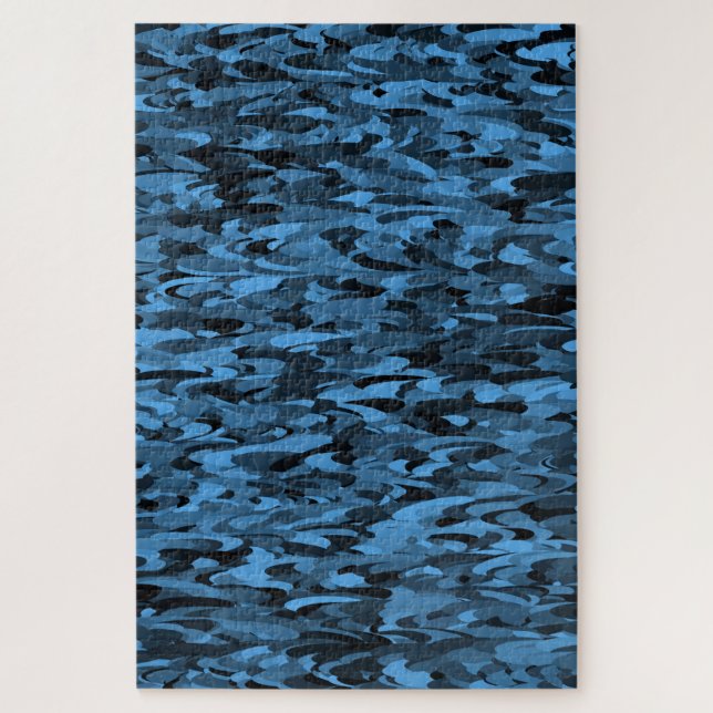 Abstraktes Muster Blau Puzzle (Vertikal)