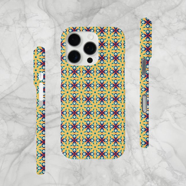 Abstraktes Muster, Blau, Rot, Beige, iPhone Case (Original pattern design, for iPhone Case-Mate. Available for all device models.)