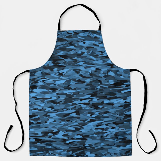 Abstraktes Muster Blau Schürze (Vorderseite)