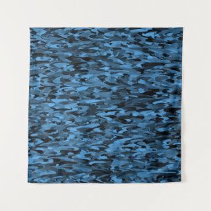 Abstraktes Muster Blau Schwarz Wandteppich