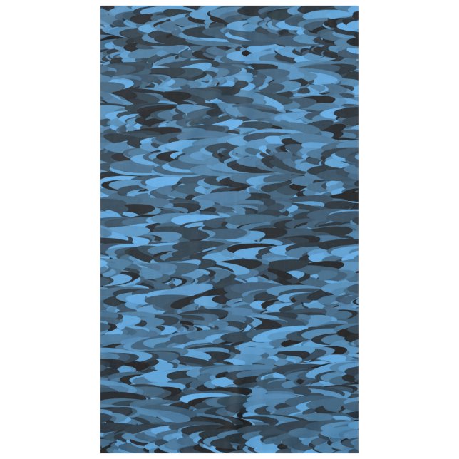 Abstraktes Muster Blau Tischdecke (Vorderseite)