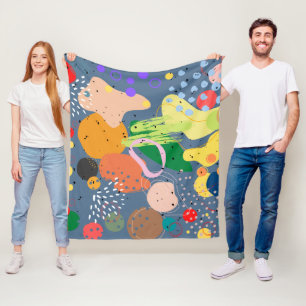 Abstraktes Muster, bunte Fleecedecke
