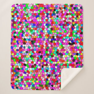 abstraktes Muster, bunte Mosaiktapete, Geomet Sherpadecke