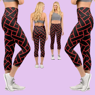 Abstraktes Muster Capri Leggings