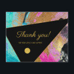 Abstraktes Muster danke Flyer<br><div class="desc">Moderner Text personalisiert danke Flyer</div>