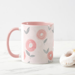 Abstraktes Muster der Blume Tasse