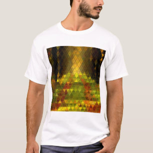 Abstraktes Muster der Forststraßendreiecke Aktives T-Shirt