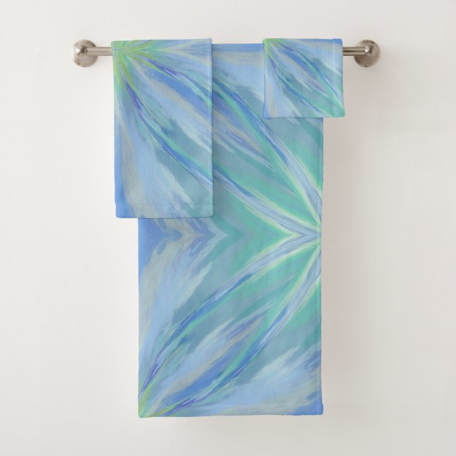 Abstraktes Muster der Meeresflora Badhandtuch Set (Insitu)