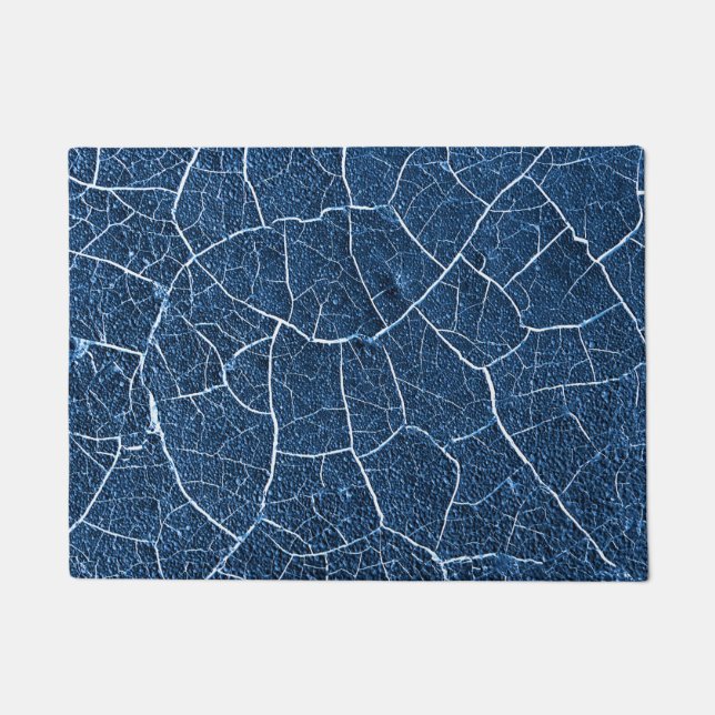 Abstraktes Muster der Navy Blue Nature Fußmatte (Vorderseite)