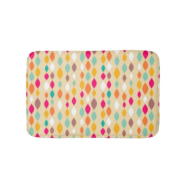 Abstraktes Muster der Retro Art Badematte (Vorderseite)