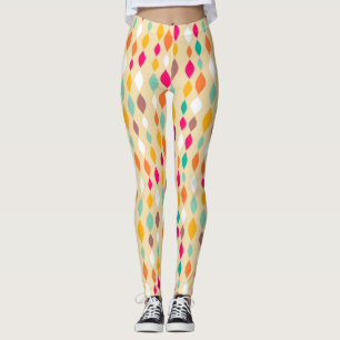 Abstraktes Muster der Retro Art Leggings