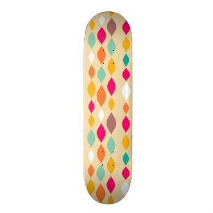 Abstraktes Muster der Retro Art Skateboard