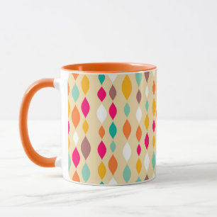 Abstraktes Muster der Retro Art Tasse