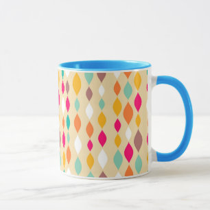 Abstraktes Muster der Retro Art Tasse