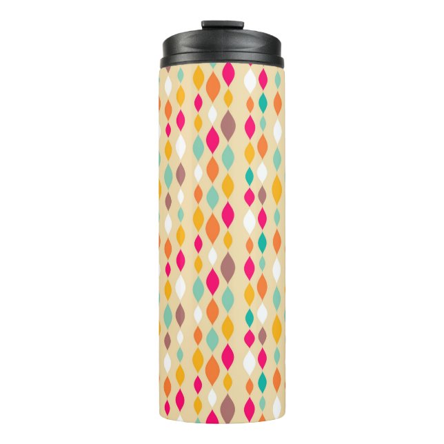 Abstraktes Muster der Retro Art Thermosbecher (Vorderseite)