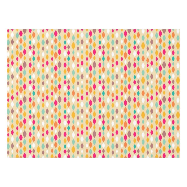 Abstraktes Muster der Retro Art Tischdecke (Vorderseite (Horizontal))