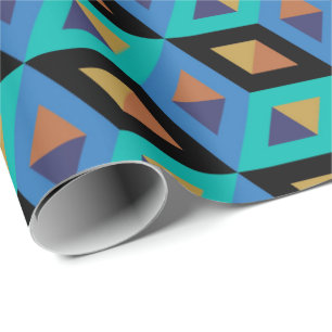 Abstraktes Muster der Retro Geometric Artistic #34 Geschenkpapier